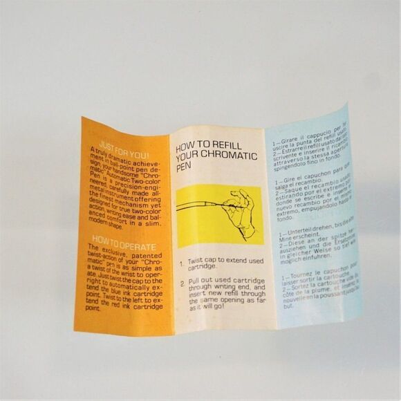 Citizens Gas Vintage Ballpoint Pen Chromatic Double Twist 2 Color Needs Refills - Picture 10 of 12